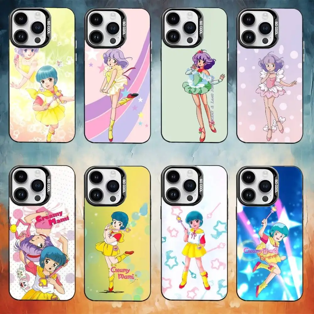 

C-Creamy Magic Mami Phone Case For iPhone17,16,15,14,13,12,11 Plus,Pro Max Black Candy Matte Shockproof Cover