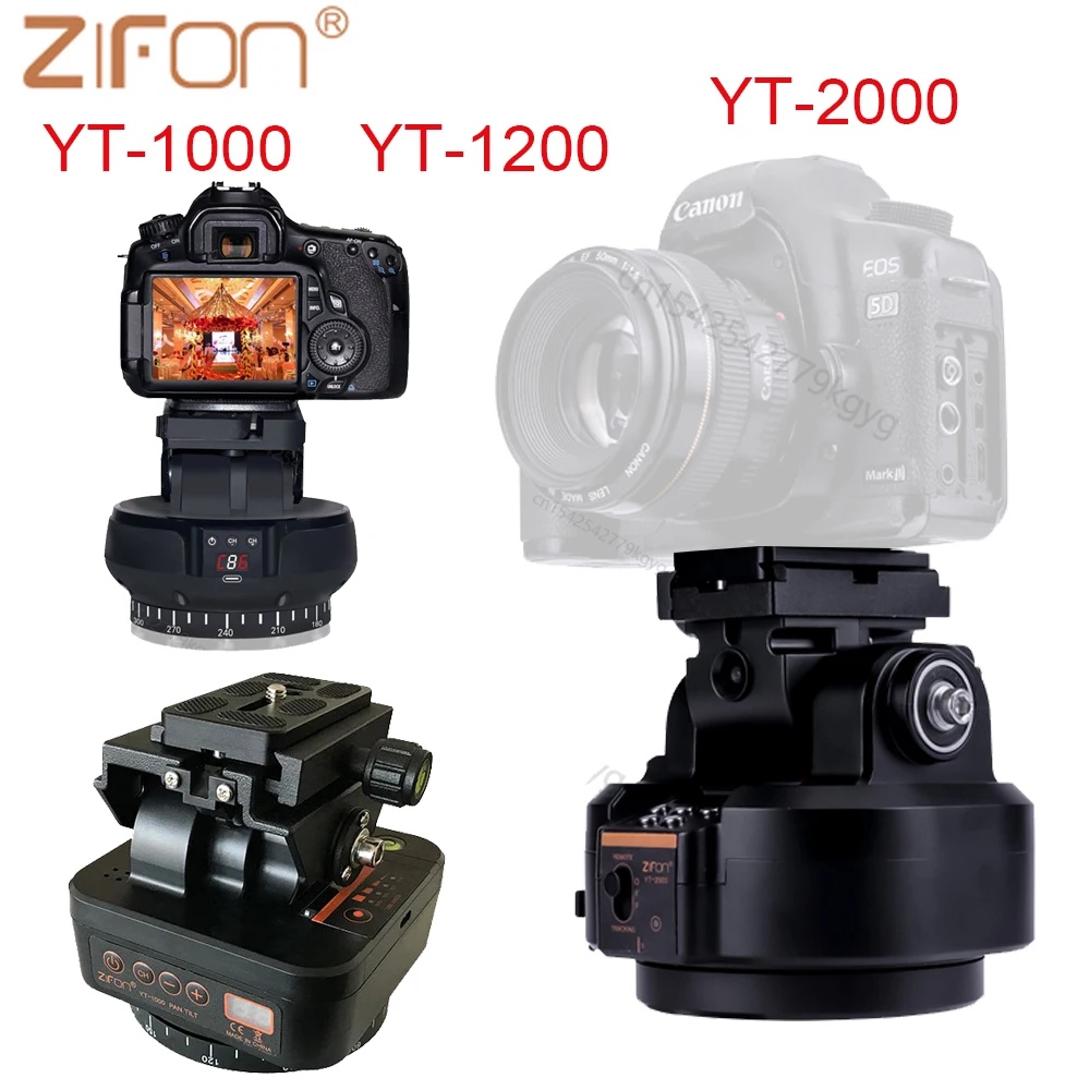 ZIFON YT-2000 AI Face Track YT-1200 Rotation Panoramic Remote Control Pan Tilt Motorized Tripod Electric head for Phones Cameras