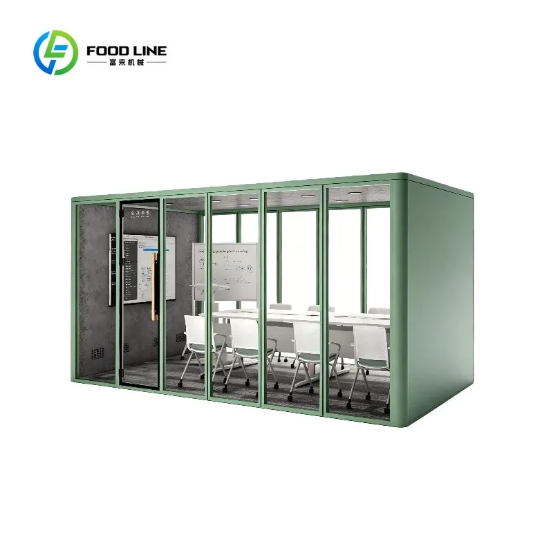 Customized Large Soundproof Meeting Booth 10+ People Modular Movable Silent Conference Cabin Eco-Friendly Dual Fresh Air Pod