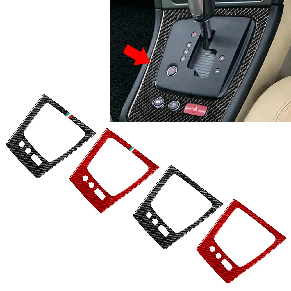 1 Pc RHD Car Inner Gear Shift Panel Frame Cover Trim Carbon Fiber Pattern For Alfa Romeo 159 04-12 Brera Spider 05-10 Black/Red