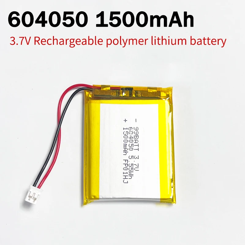 

604050 Lipo 3.7V 1500mAh Rechargeable Polymer Lithium Battery for Breast Pump Early Learning Machine Navigator LED Light