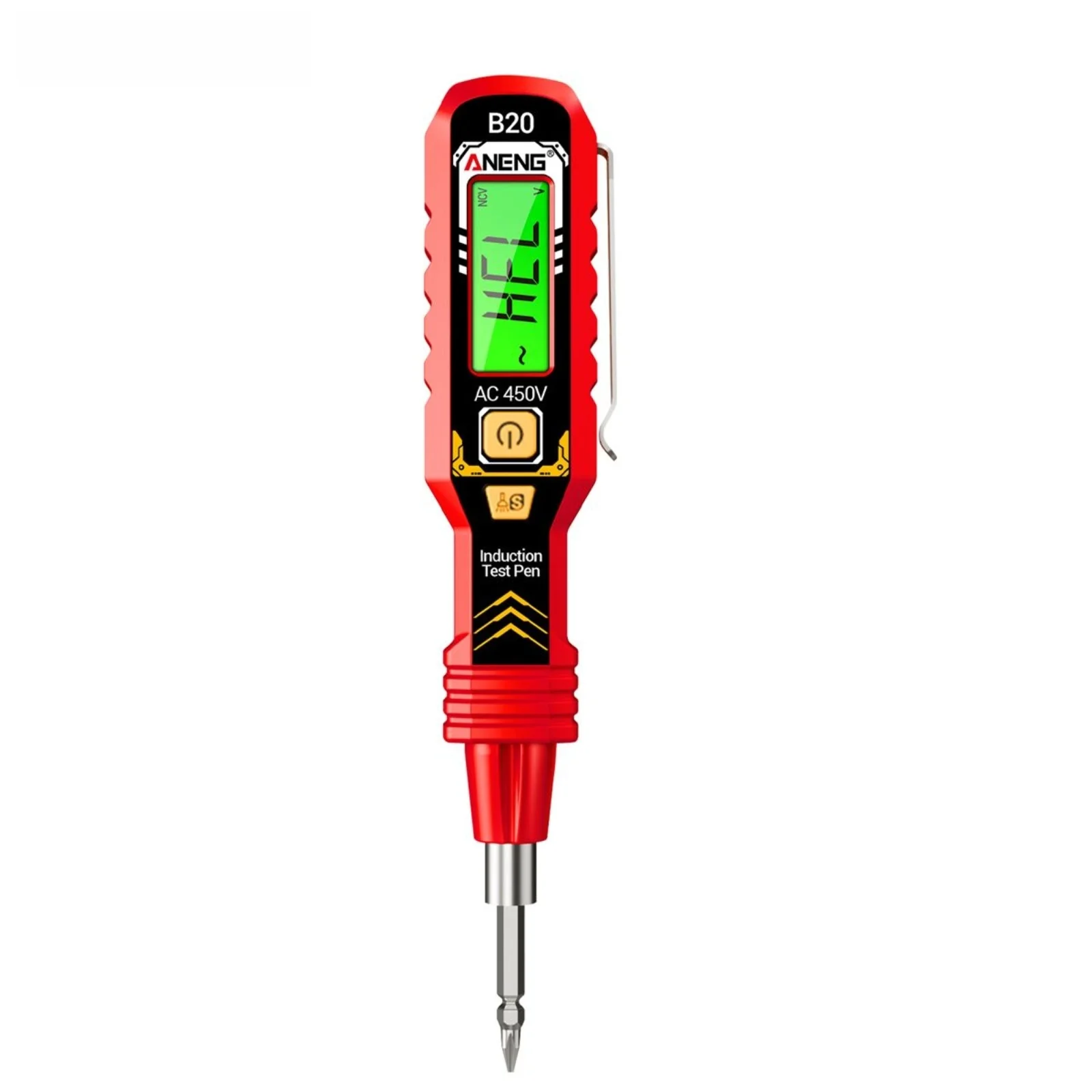 ANENG B20 Double Head Screwdriver Smart Recognition 11V~450V AC Voltage Detection Dual-use Slotted Cross Digital Meter Tester