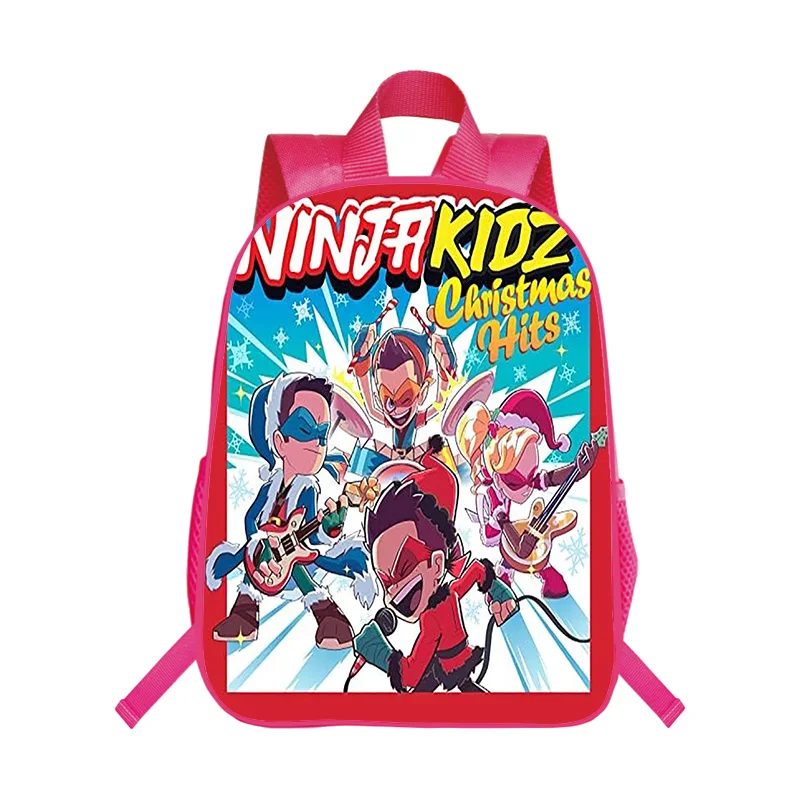 

NINJA KIDZ Student 3D Print Pink Backpack Anime Casual Pattern Schoolbag 16inch Lightweight Zipper Knapsack DIY Custom Backpacks