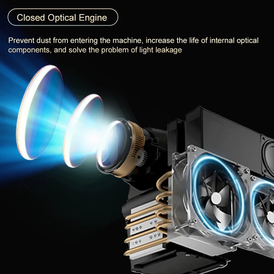 جهاز عرض Lenovo X3 1080P 2K يدعم التركيز التلقائي لغرفة النوم المنزلية والألعاب والتلفزيون الذكي واي فاي وبلوتوث وأندرويد والمسرح المنزلي الذكي والفيديو #5