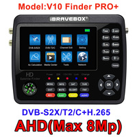 iBRAVEBOX V10 Finder Pro+ Satellite Finder Meter DVB-S/S2/S2X/T/T2/C/H.265+AHD(8MP) 4.3inch PK V8 Finder Pro 2 ST-5150 ST-5155