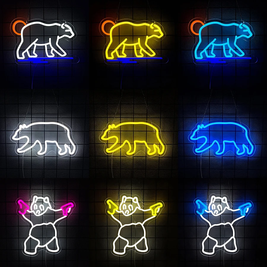 Zoo Party Games - Lampu Neon Beruang Kutub untuk Dekorasi