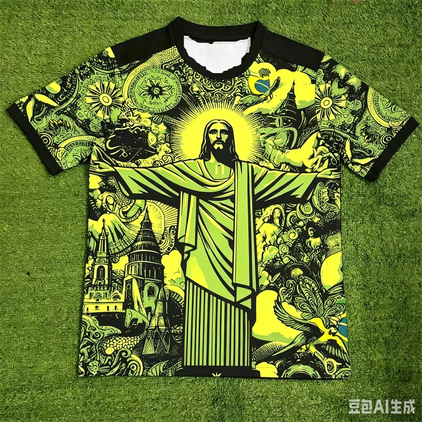 Sommer Fußballtraining Brasilien Sonderedition Jesus Fußballtrikot für Erwachsene und Kinder - Outdoor Schnelltrocknendes T-Shirt – Detail 5