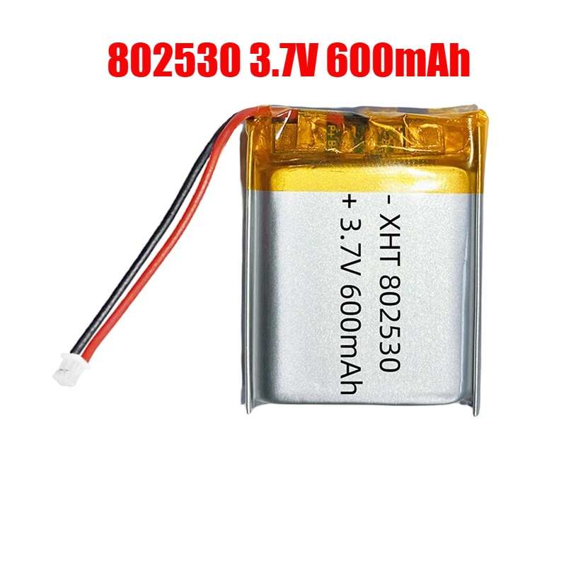 

1-4pcs 802530 Battery 600mAh 3.7V Lithium Polymer Battery for GPS Smart Watch Flashlight Electric Toy Speaker Headset