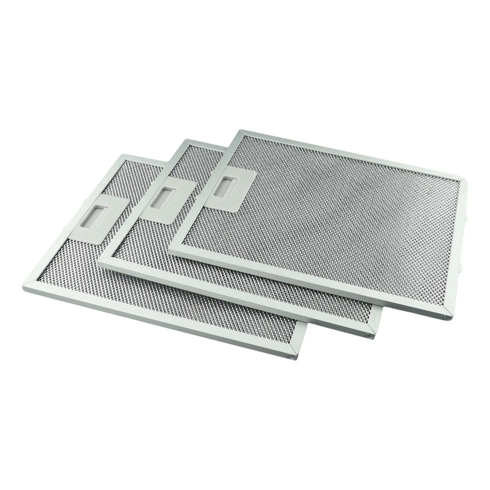 3PCS 310x250x9mm Aluminum Metal Mesh Grease Filter 5 Layer Silver Range Hood Vent Extractor For Kitchen Air Circulation Replacem