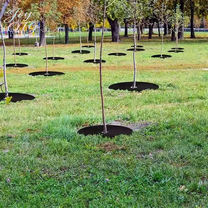 Tree Mat Mulch Mats Non Woven  Weed Barrier for Landscaping Plant Base Protection Moisture Retention Outdoor