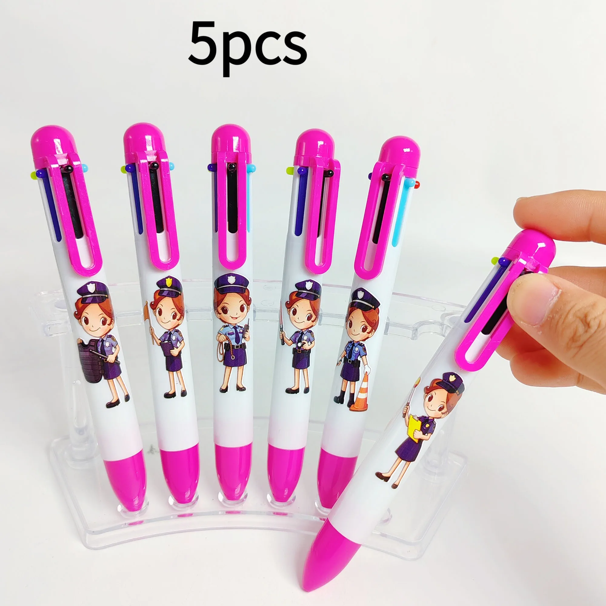 

5 шт./13 шт., креативная полицейская серия для девочек, шариковая ручка, студенческие письменные принадлежности для подписи, канцелярские принадлежности