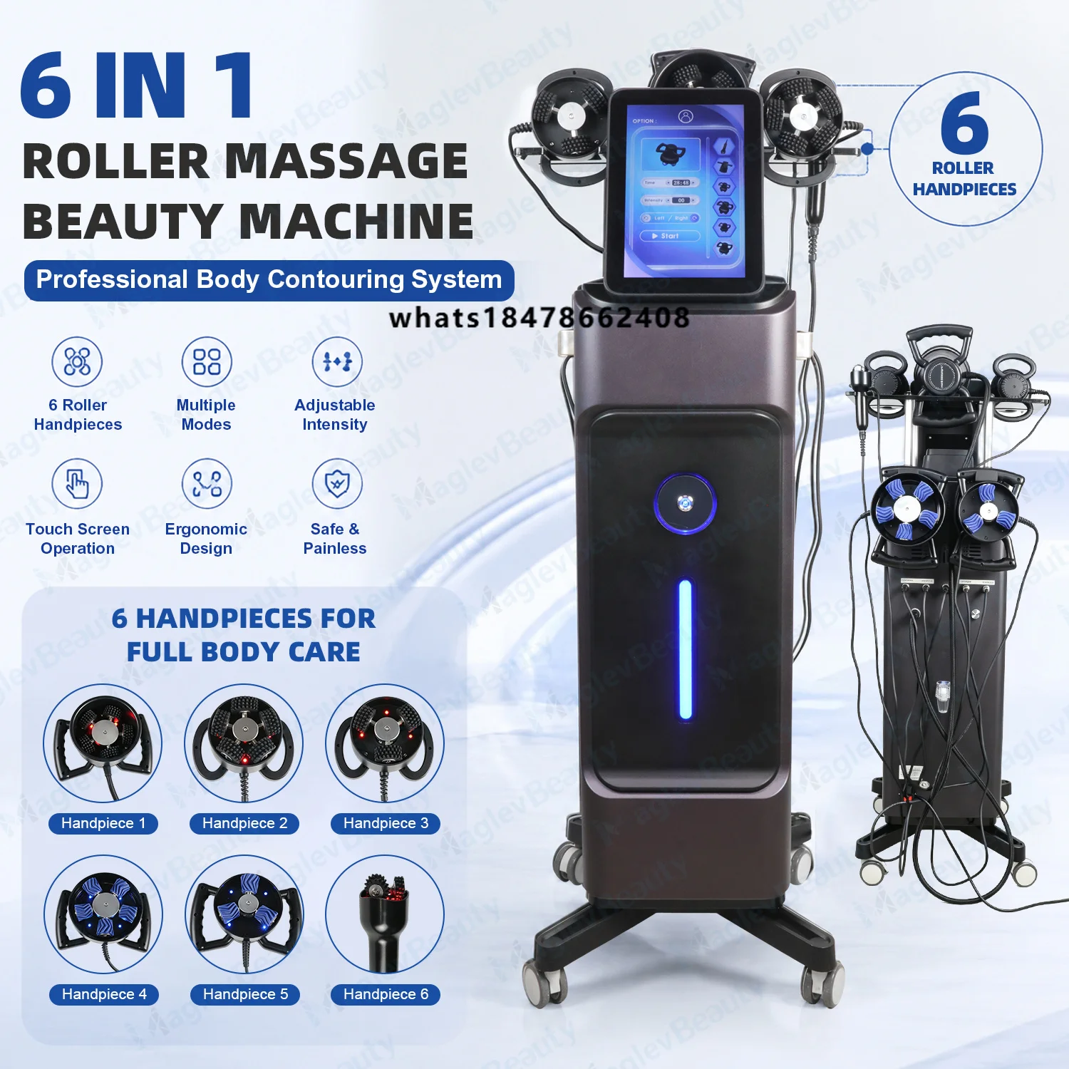 3 in 1 G5 Pro 360 Vibrating Cellulite Removal Machine Body Massager Roller Eye Massage Equipment Fat Removal Body Scalp Massage