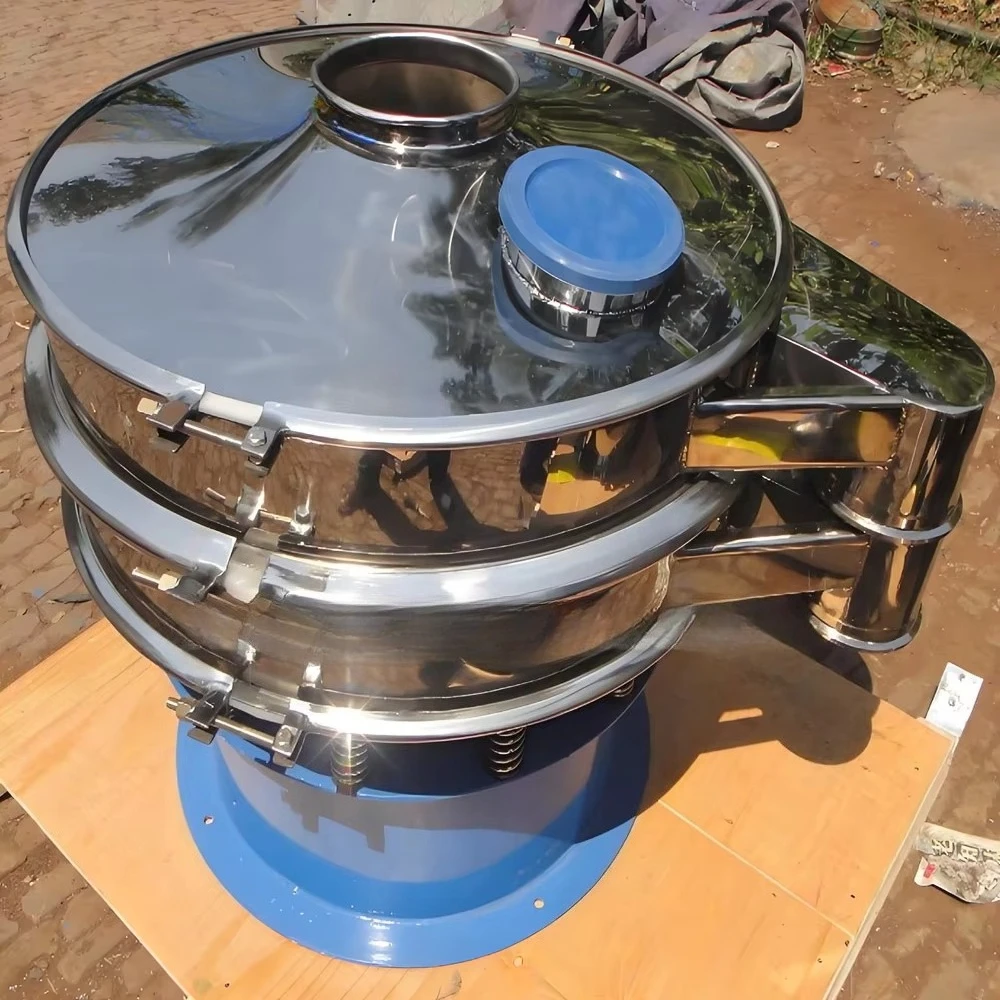 High Efficiency Circular Vibrating Screen for Powder and Granules, 1-5 Layers Available Flour Sieving Machine
