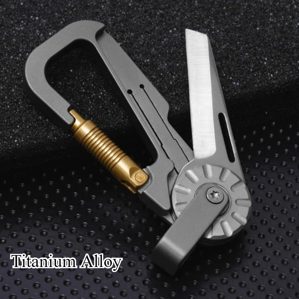 

Новый мини-брелок из титанового сплава, автомобильный кулон, маленький нож, удобный для переноски с тобой, маленький нож EDC Express