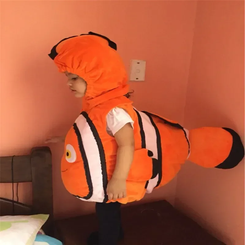 2025halloweenFilm Vinden Nemo Rollenspel Kostuum Peuter Schoolfeest Jumpsuit Anime Clown Vis Kids Halloween Kerst Nieuwjaar