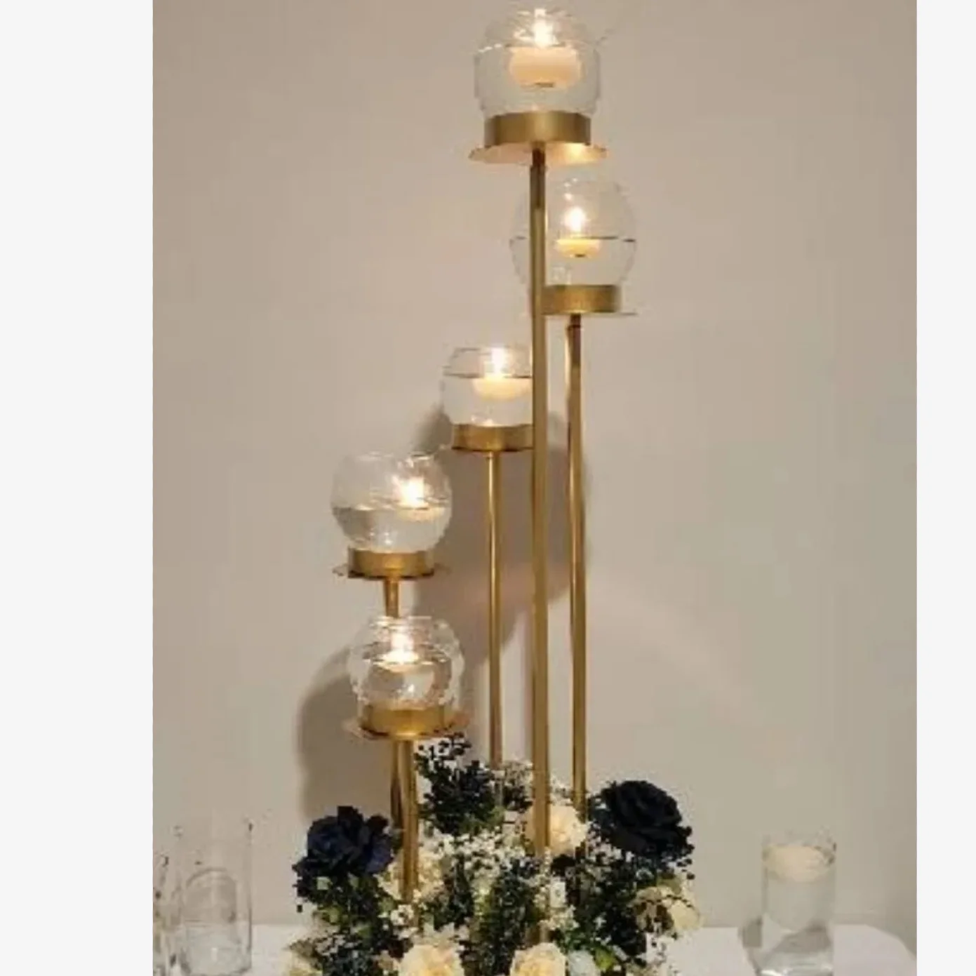 Imagem -06 - Decoração de Casamento de Luxo Plint Coluna Copa Grande Suporte de Vela Cremalheira de Arranjo Floral Noivado Aniversário Peça de Mesa