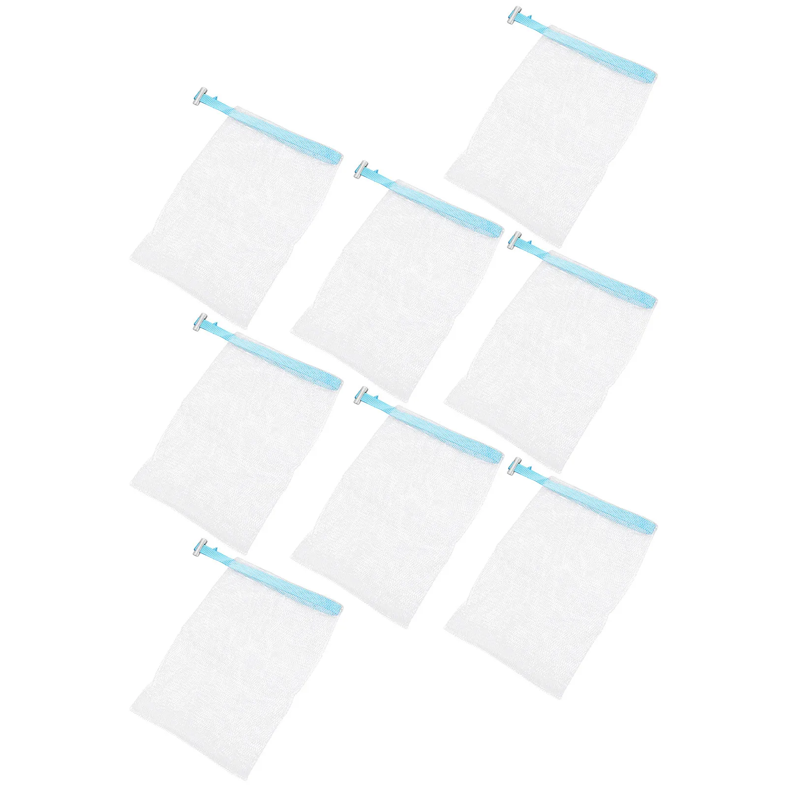 8Pcs Face Cleaning Net Soap Net Pouches Lightweight Portable Foaming Mesh Soap Bags Deep Facial Cleansing Exfoliating Mesh view 4