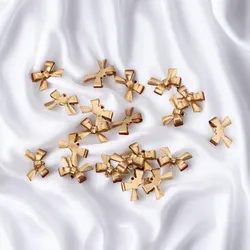 20pcs Stainless Steel Gold Plated Bow Spacer Charms Connectors for DIY Necklace Bracelet Handmade Jewelry Making Accessories