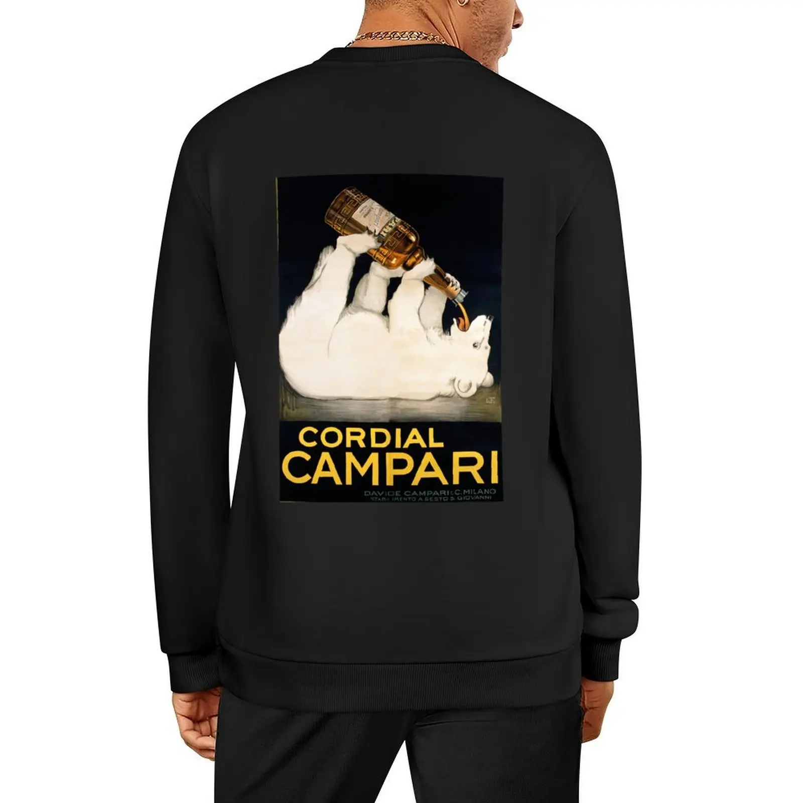 

Vintage Liquor Poster Polar Bear Pullover mens clothes men's winter sweater men wear men sweatshirt