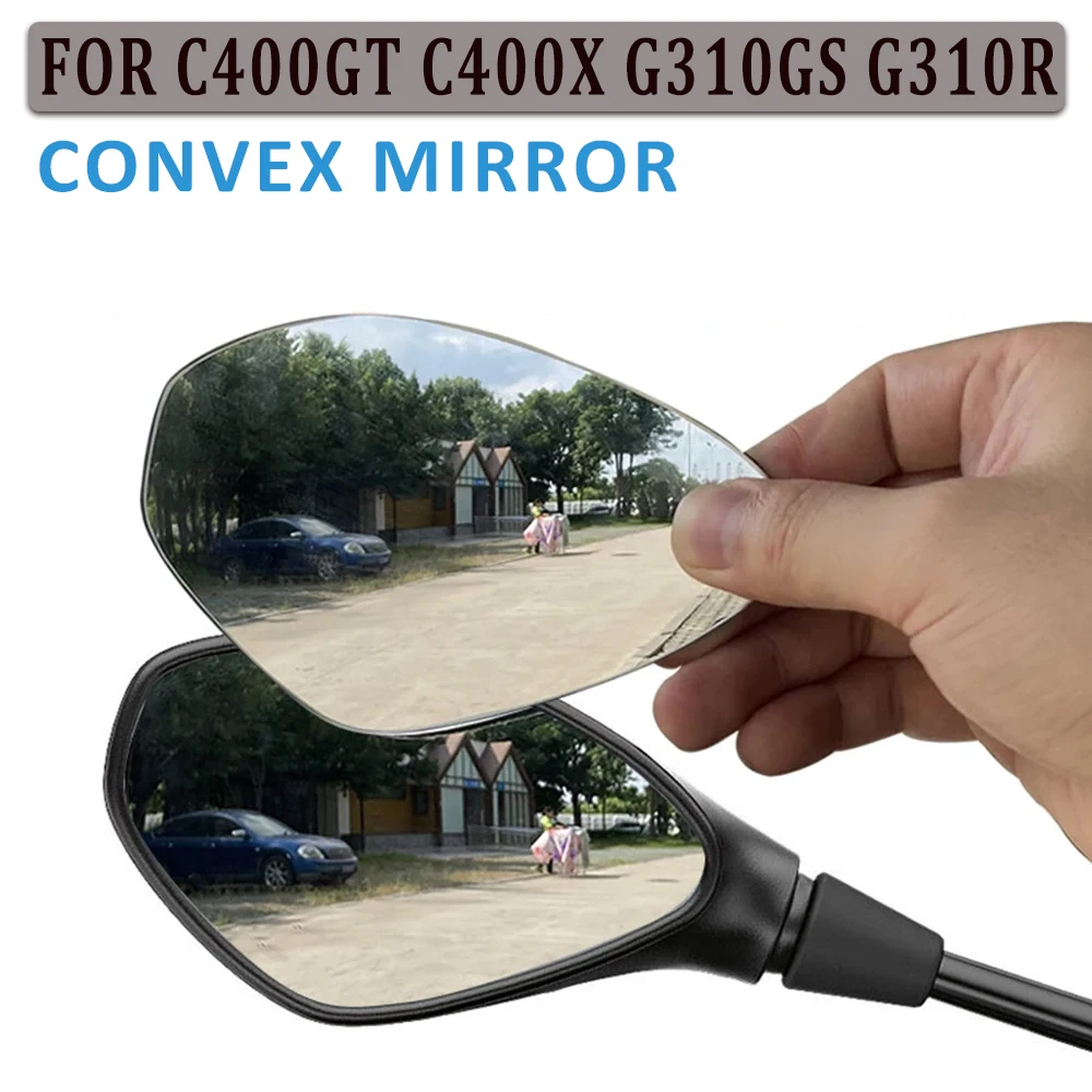 Para BMW C400GT C400X C400 C 400GT 400X G310GS G310R G 310R espejo convexo aumentar espejos retrovisores espejo lateral lente de visión