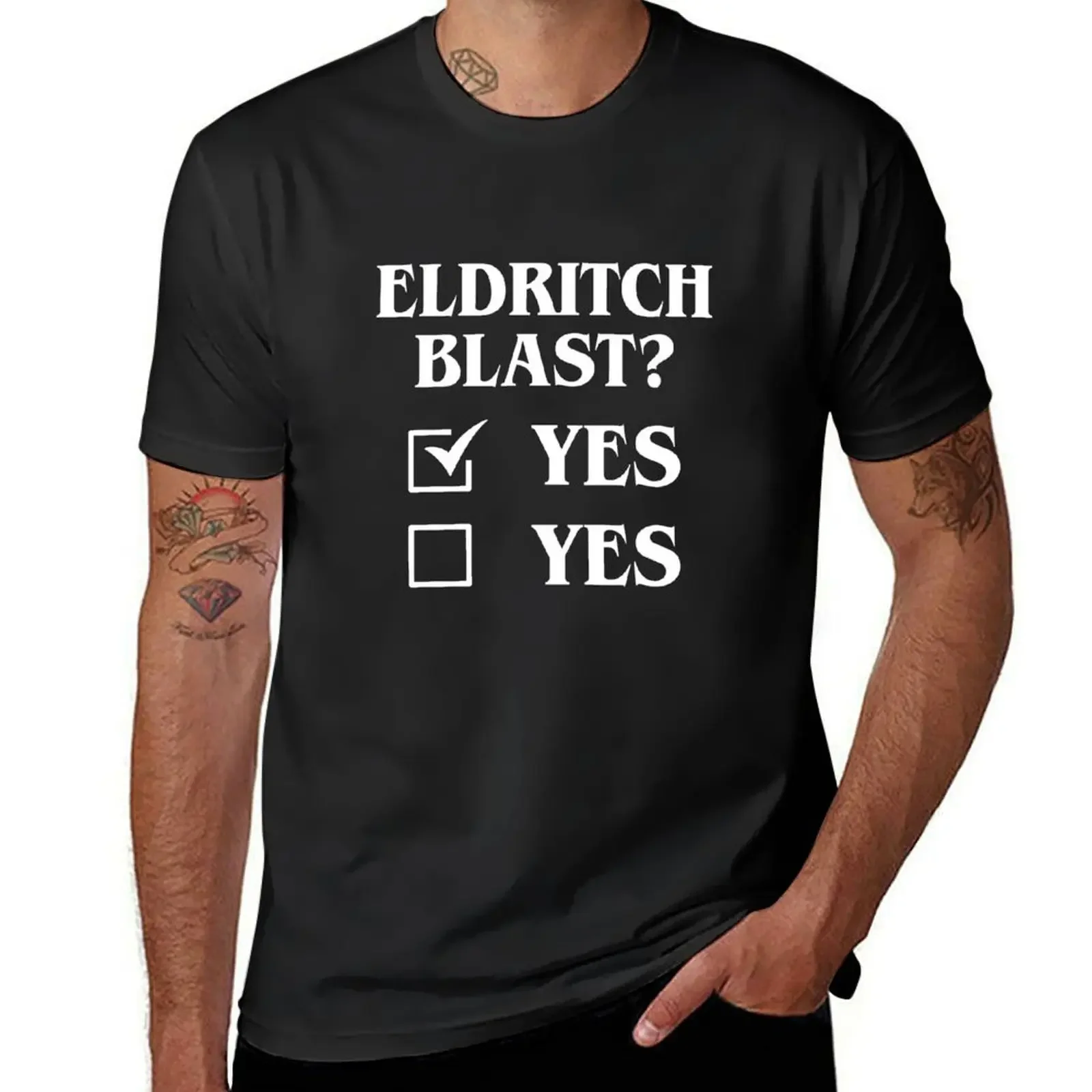 Eldritch Blast Yes Yes Funny Tabletop RPG Meme T-Shirt boys animal print customs men t shirts