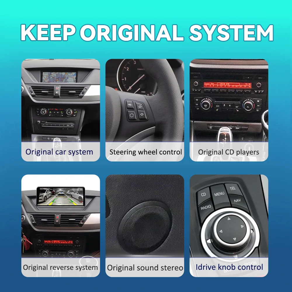 BONROAD اللاسلكية Carplay أندرويد السيارات راديو السيارة أندرويد 14 لسيارات BMW X1 E84 شاشة تعمل باللمس الكاميرا الخلفية لتحديد المواقع مشغل وسائط متعددة #5