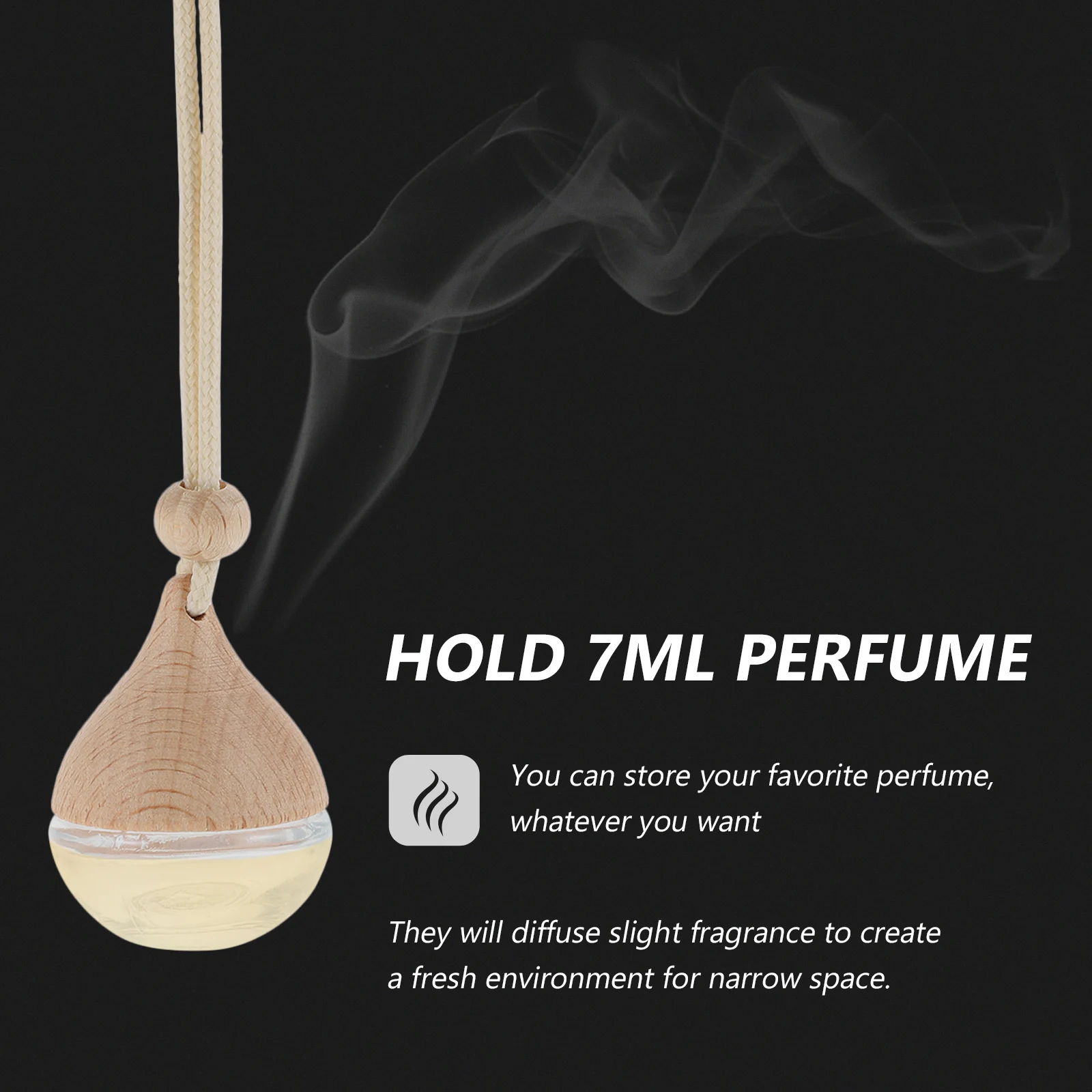 

6pcs Bottles Hanging Essential Oil Interior Decoration Fragrance Diffuser Pendant Aroma Diffuser Car Decoration Hanging Bottle