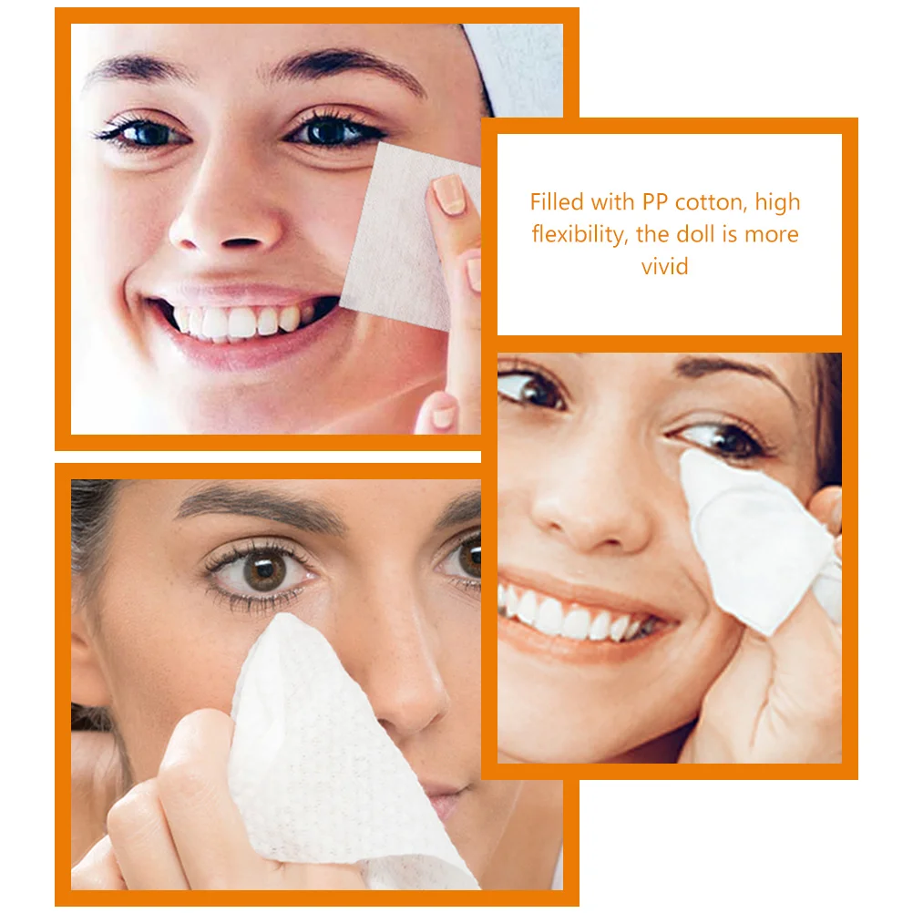 500 قطعة من وسادات مسح المكياج النسائية للاستعمال مرة واحدة، منشفة تنظيف غير منسوجة لإزالة المكياج السريع، وسادات تنظيف الوجه الشخصية