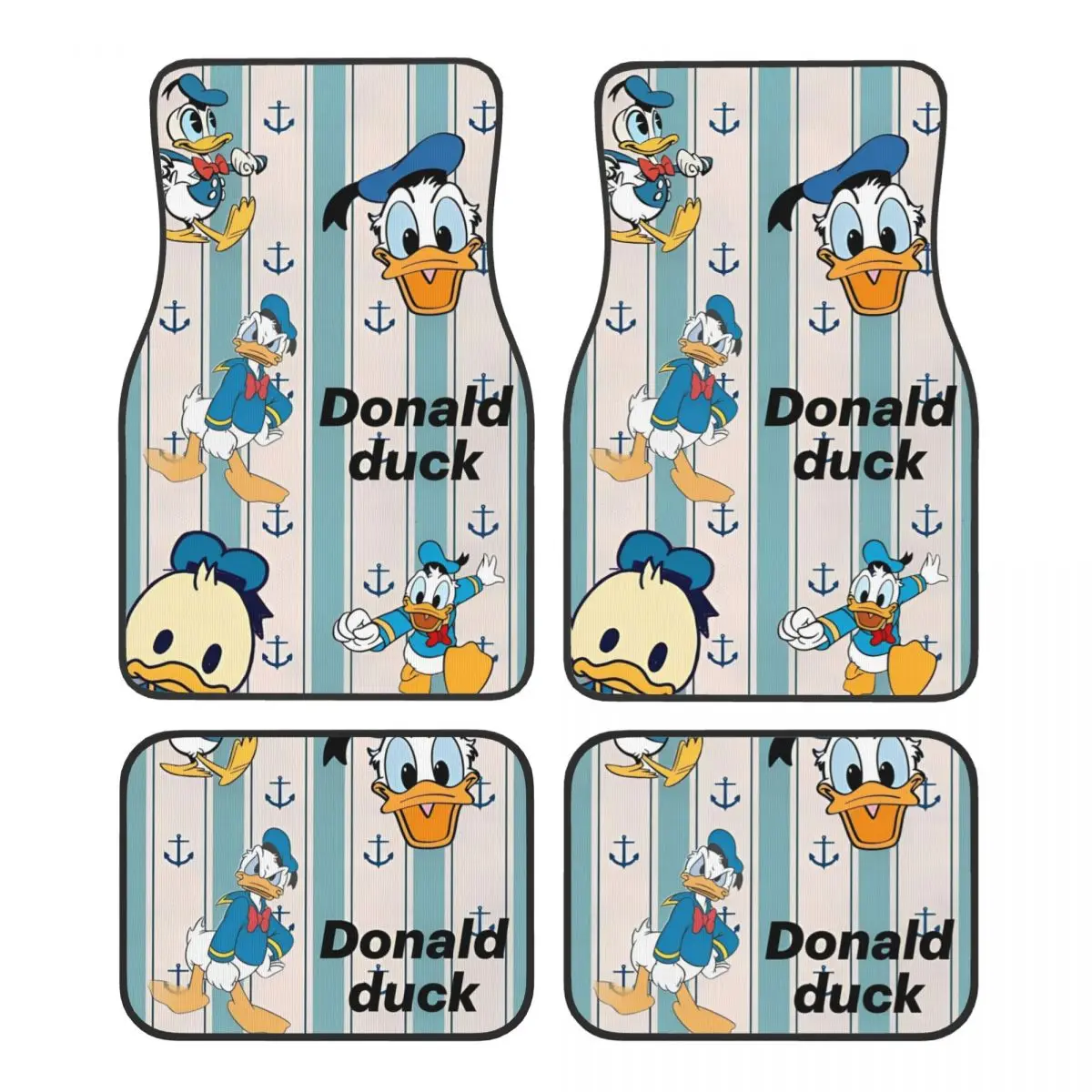 

Cartoon Donald Duck Floor Mats for Cars All-Weather Waterproof Floor Mats Liner Full Set Car Accessories
