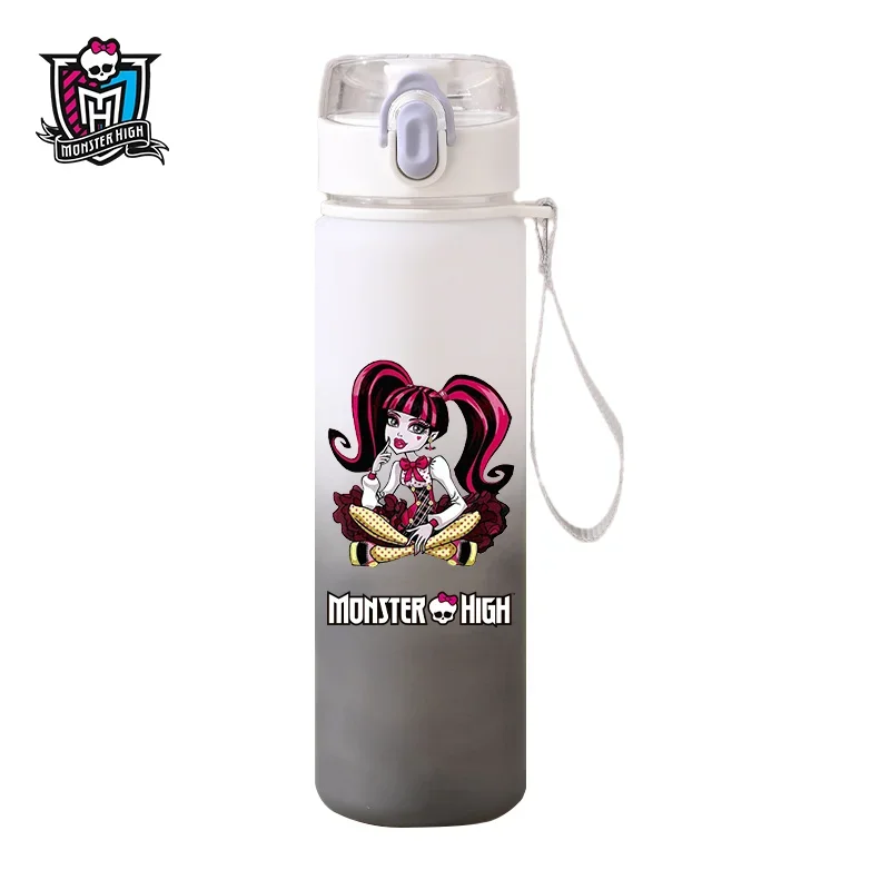 Mattel Monster High Cartoon Gradientowy kubek na wodę Plastikowa przenośna animacja o dużej pojemności Szczelna butelka na wodę do uprawiania sportów na świeżym powietrzu