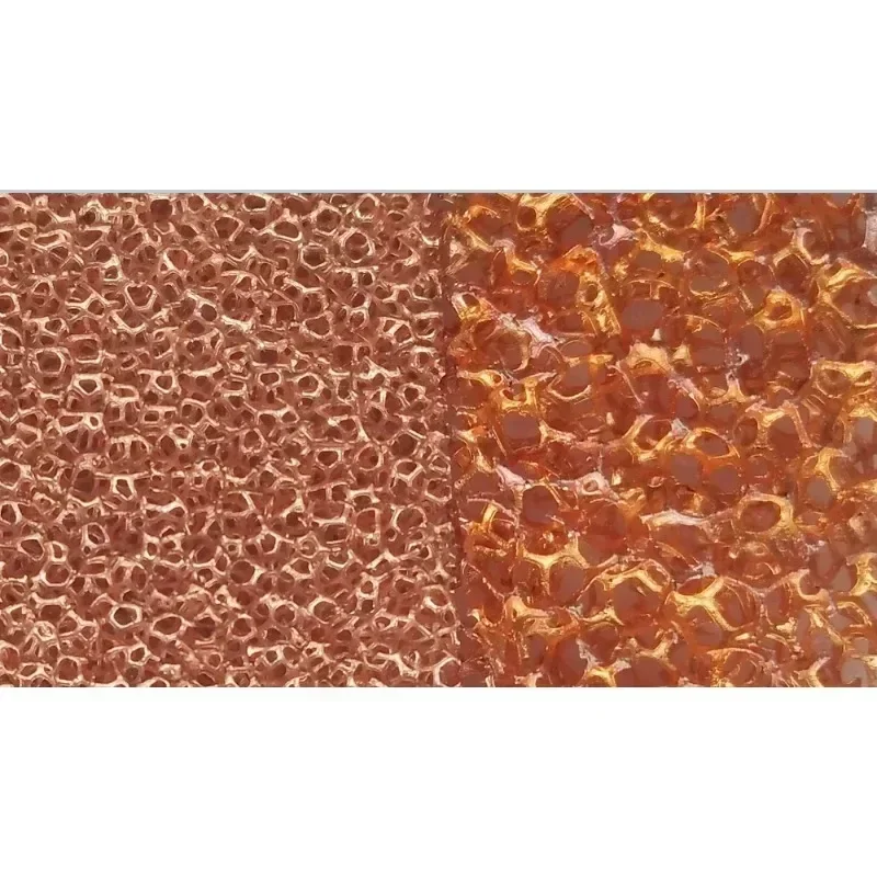 High Porous Cu Copper Foam 99.99% Purity 50um to 25mm Thickness Accept Customization