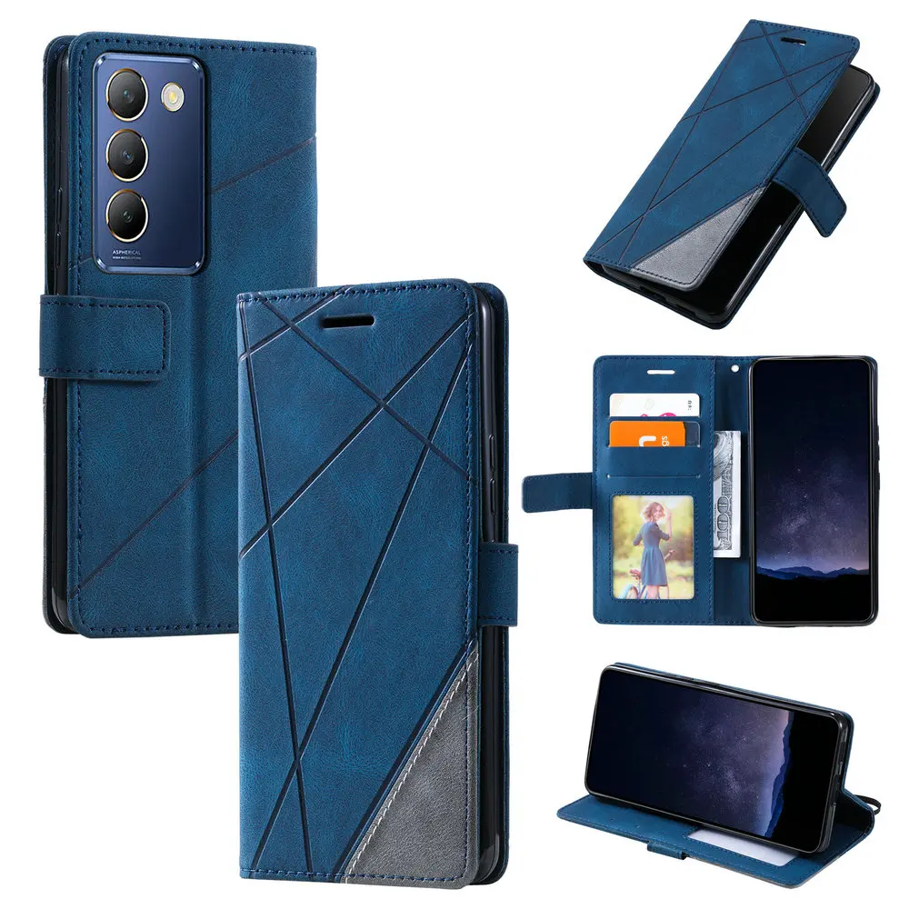 Magnetic Leather Flip Case for Vivo V40 SE 5G 2024 Business Wallet Funda Vivo V30 SE V29 Lite V 30 40 V40SE V30Lite Phone Cover