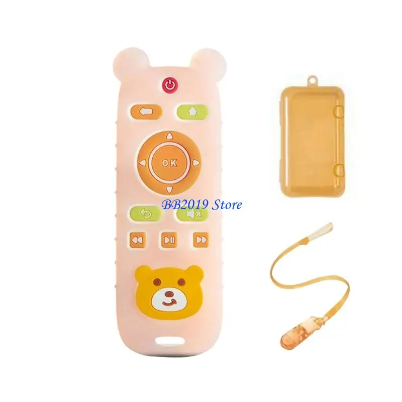 Q0KB Baby Teether Toy Nursing Teething Toy Newborns Molar Chewing Toy Silicone Soothing Teether Early Educational Toy
