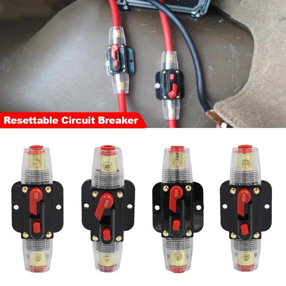 12V-24V Car Truck Resettable Fuse 20A 30A 40A 50A 60A 80A 100A 125A 150A Short Protection Fuse For RV Boat Audio Resettable Fuse