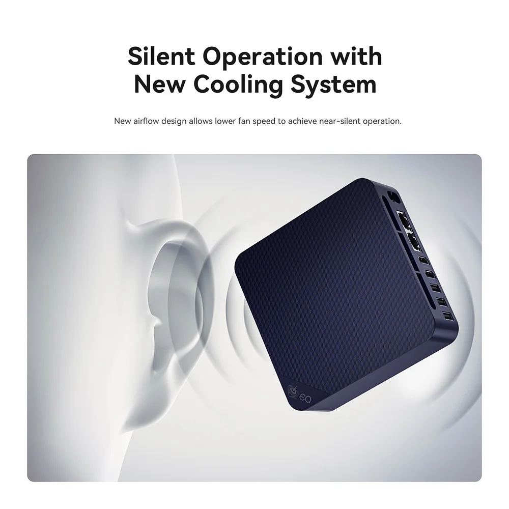 Мини-ПК N200 Beelink EQ13, Intel N10016G DDR4 500G SSD, поддержка 4K Dual HDMI WIFI6, тихий офисный настольный компьютер, обновление с EQ12