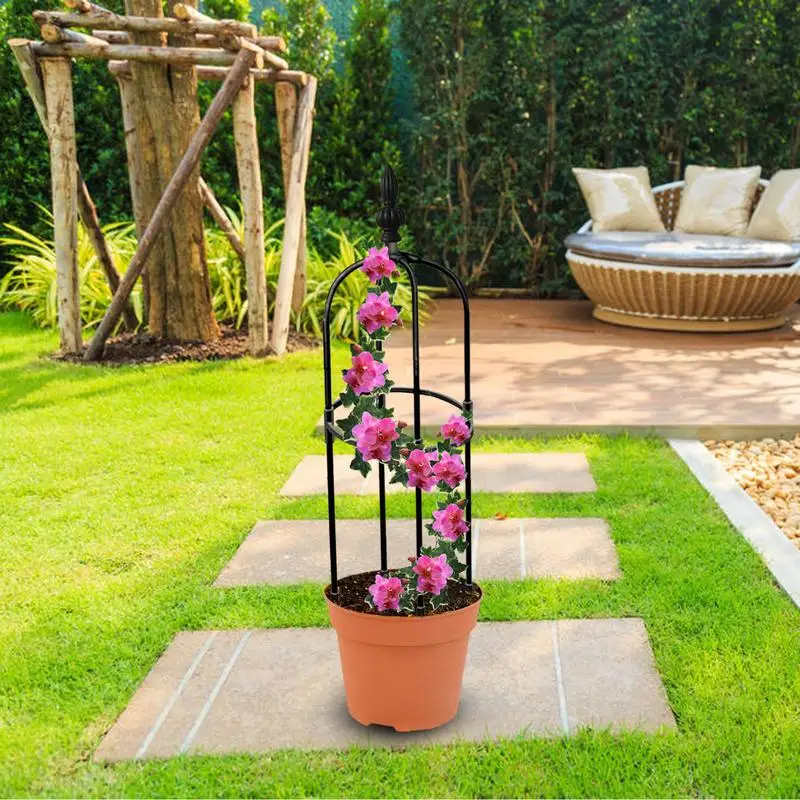 Garden Obelisk Trellis Plant Support Tower Stand For Flower Vine Frame Trellis Vines Floral Weather-Proof Garden Trellis Decor