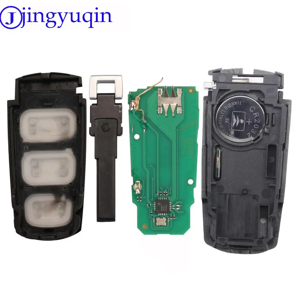 jingyuqin 3 Buttons Flip Smart Car Remote Key Fob with ID48 Chip 3C0959752BA 433MHZ ID48 For VW Passat B6 3C B7 Magotan CC