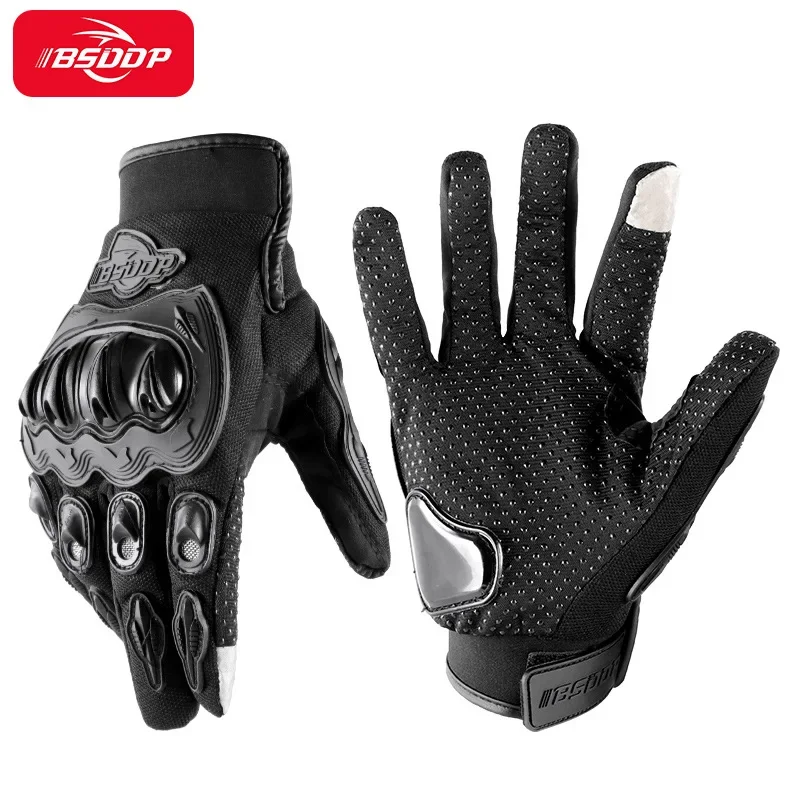 Moto Motorcycle Protect Racing Glove Cycling Riding Men Anti-drop Four-season Breathable Full Finger Knight Touch Screen Gloves