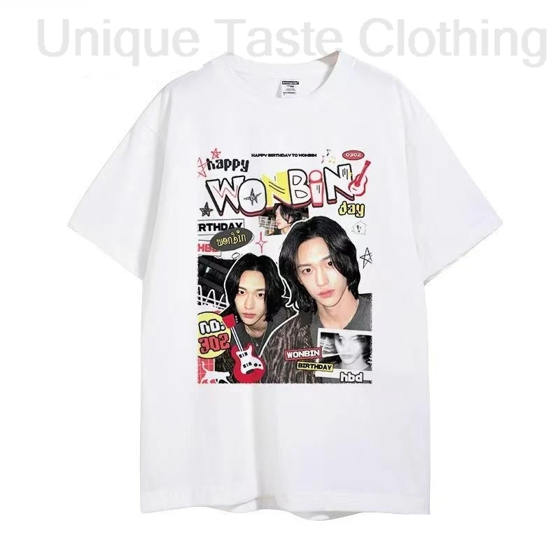 

RIIZE WONBIN Print T Shirt Kpop Streetwear Fashion Women Men Summer High Quality Cotton T-shirt RIIZE Fans Short Sleeve Tee Tops