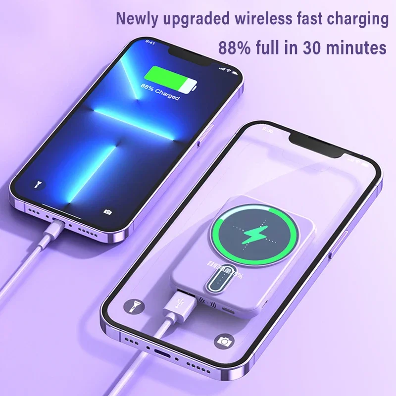 Magsafe Wireless Power Bank 20000mAh Fast Charging Thin And Compact Portable Mobile Phone Accessories For iphone Xiaomi HUAWEI