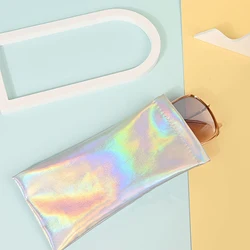 1Pcs Glasses Bag Portable Storage Bags Soft Leather Bag Sunglasses Storage Box Protective Case Sunglasses Bag