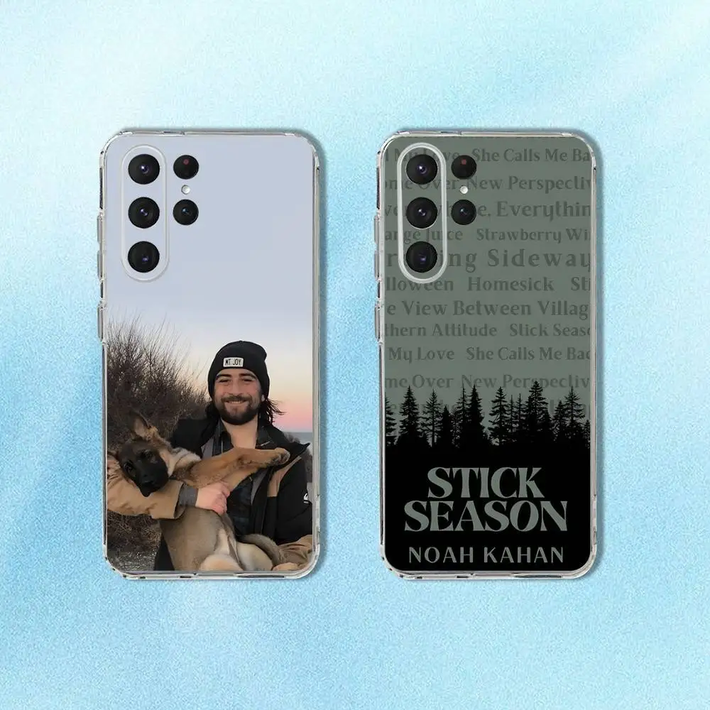 

Noah Kahan Stick Season Phone Case For Samsung S24,30,21,22,23,20 FE,lite,PIus,Ultra,5G,Note,9,10 Transparent Cover