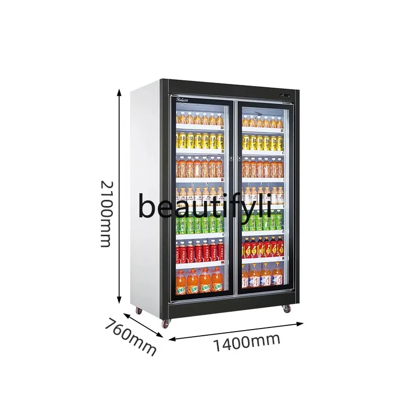 a55 Convenience Store Refrigerator Beverage Display Cabinet Milk Fresh-keeping Cabinet Commercial Freezer
