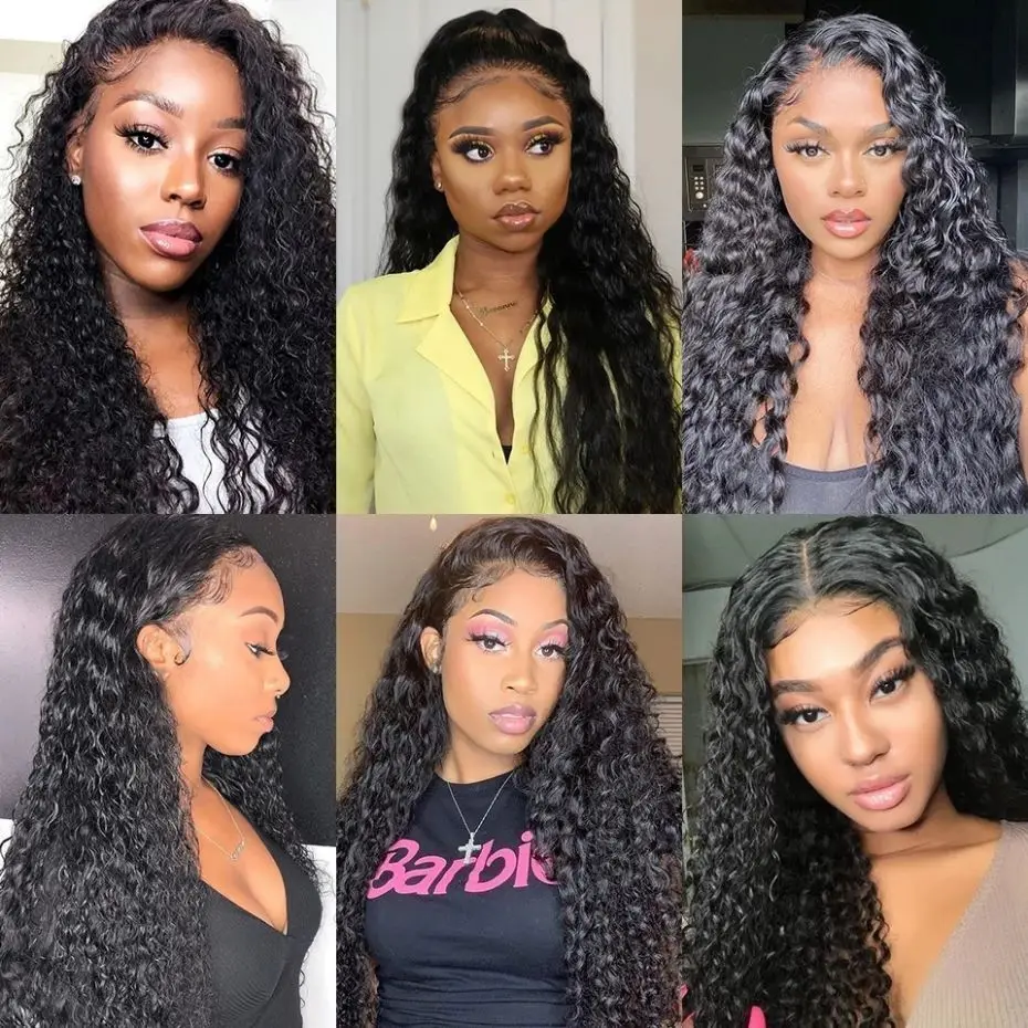 Deep Wave Curly 13x6 Lace Front Human Hair Wig 13X4 Hd Lace Front Human Hair Wig Preplucked 180% 4x4 Lace Closure Wig MYLOCKME