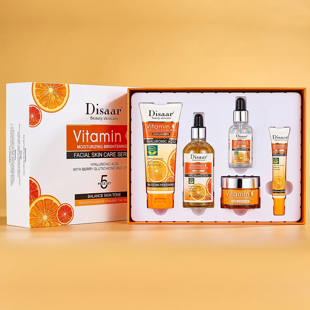 VC skincare product set for moisturizing and brightening