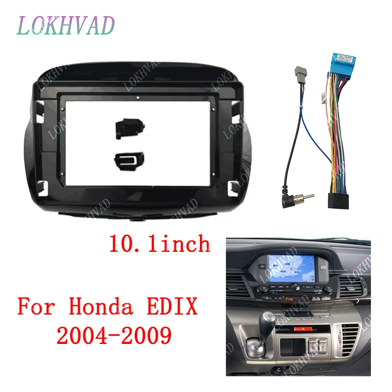 10 Inch Car Frame Fascia Adapter Android Radio Dash Fitting Panel Kit For Honda EDIX 2004-2009