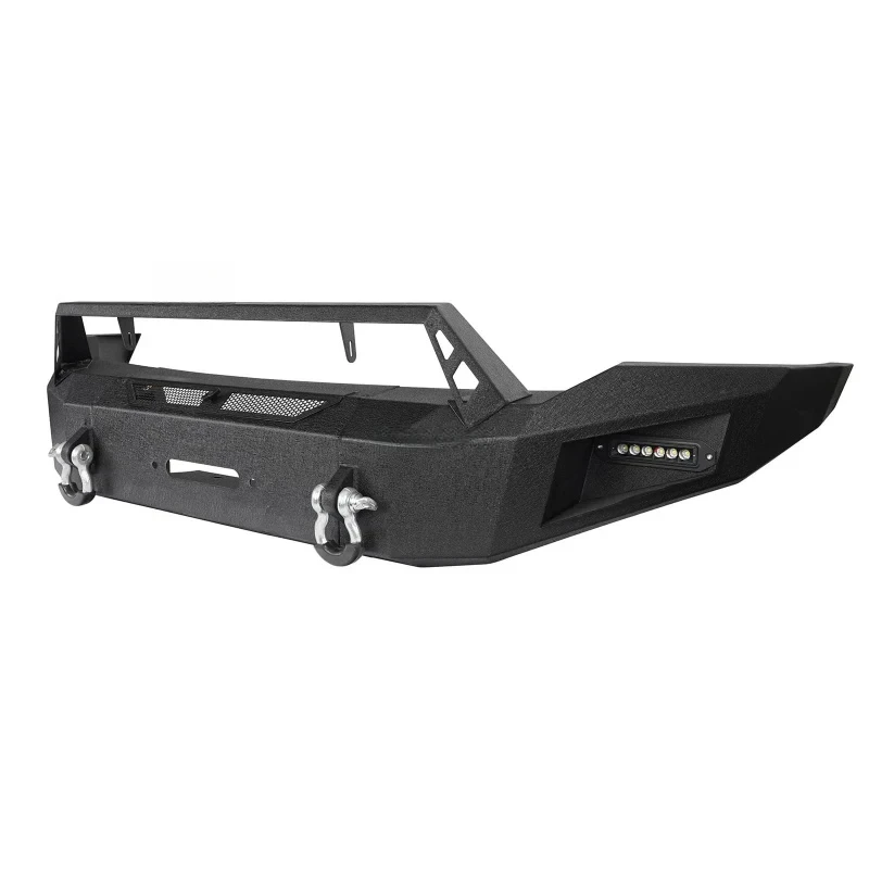 Textured Black Pickup Front Bumper With Winch Plate D-Rings Fit 2006-2008