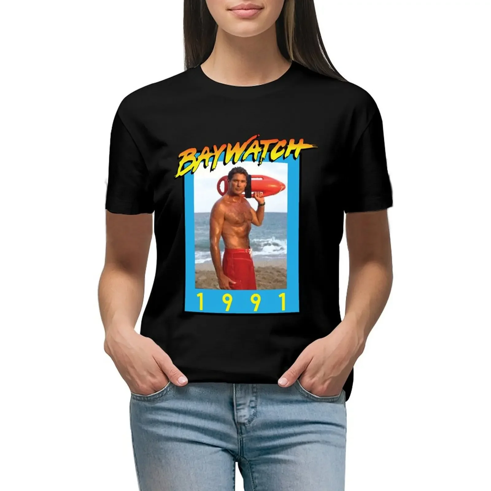 Mr. Baywatch T-Shirt heavyweights summer top plus size tops t-shirt dress for Women graphic