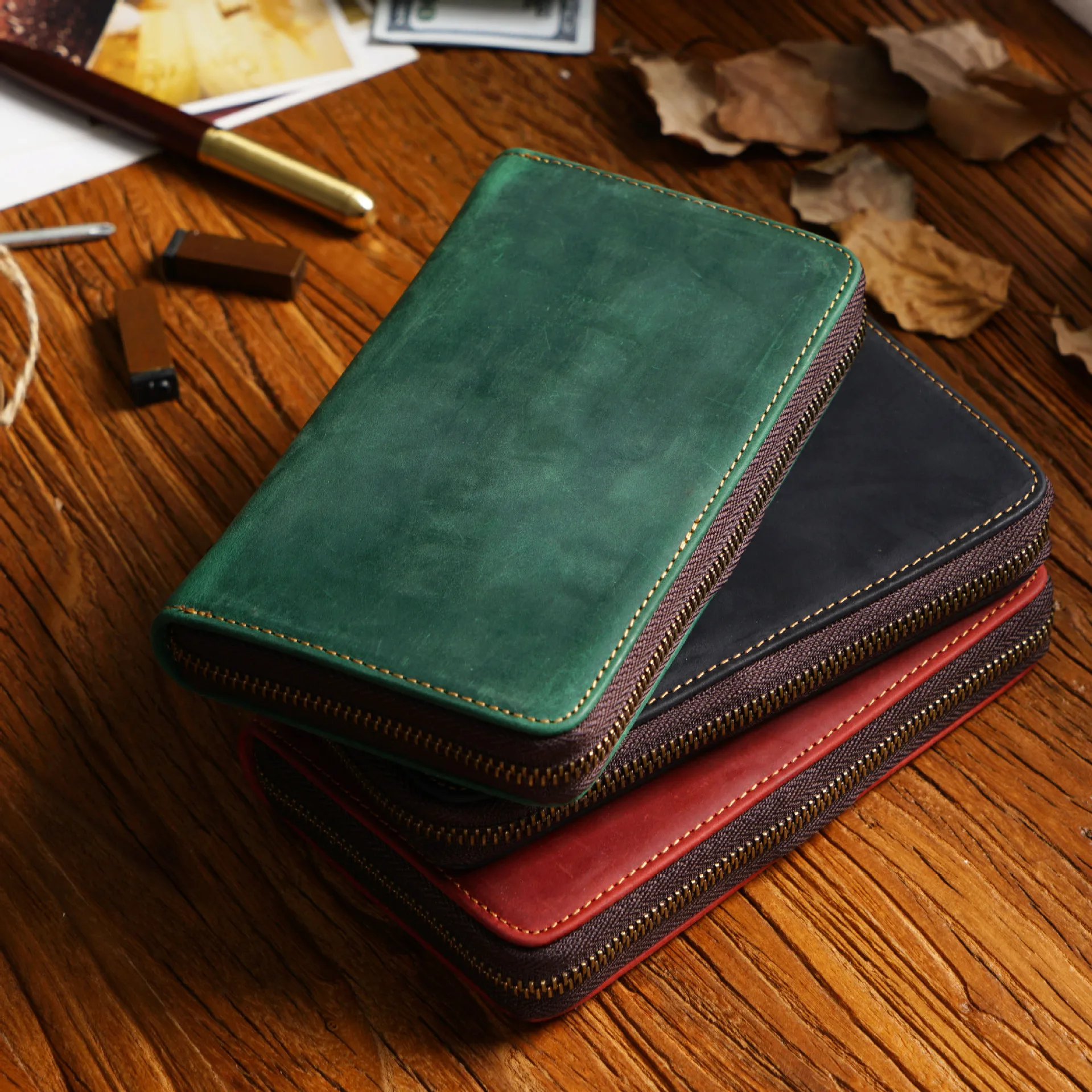 กระเป๋าใส่ดินสอหนังแท้ AIGUONI - Leather Backpack Vintage บทวิจารณ์และราคา
