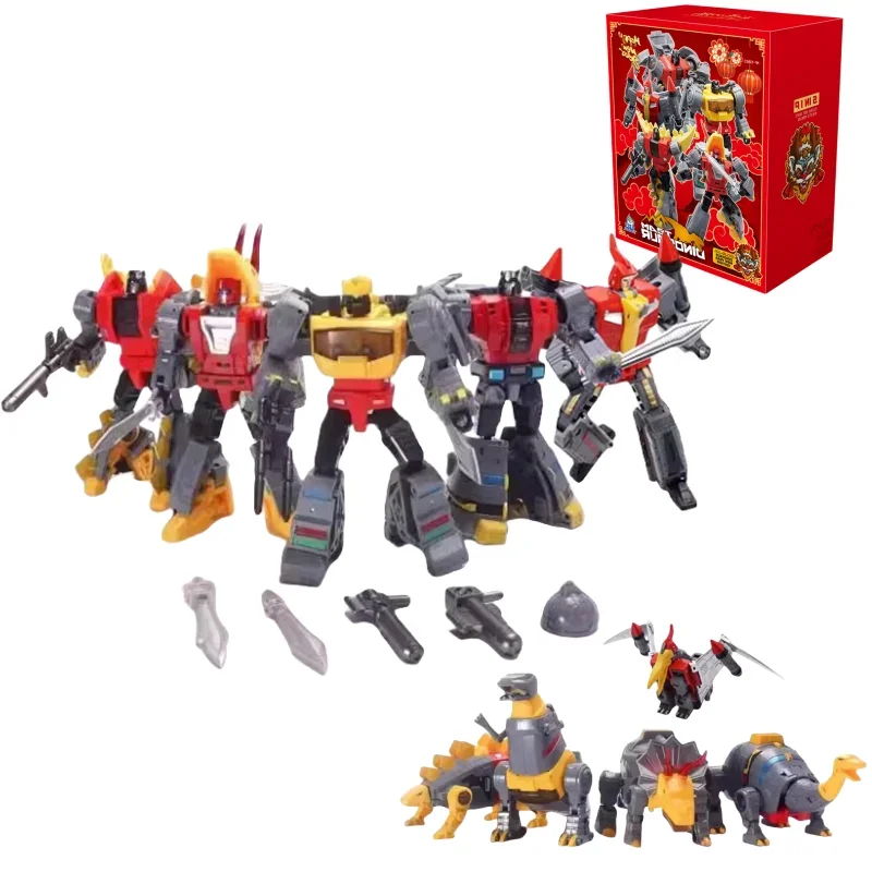 

In Stock MFT New Year 5-piece Set MF21 Assault MF22 MF23 Slag MF24 Roar MF25 Grimlock Transformed Action Figure Collection Gift